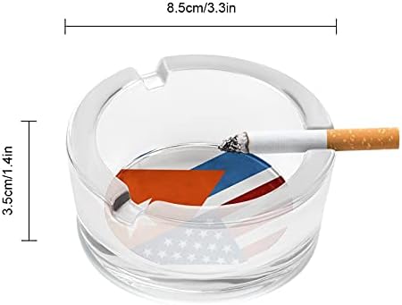USA-Cuba zastava cigarete pušači Glass Ashtrays pepeo za pepeo za kućni uredski dekoracija stola