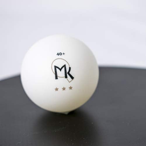 Martin Kilpatrick 3 zvjezdice Teniske kuglice za tenis - 6 pakovanja - 40 mm ping pong kuglice - bijela - poli