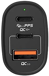 Car punjač Boxwave kompatibilan sa OnePlus 11 5G - Swift PAGE PD QC4.0 punjač Plus, PD QC4.0 punjač 60W Visoka snaga za onePlus 11 5g - Jet crna