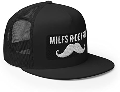 Milfs Ride Besplatni brkovi Vozi smiješni kapu za kamiondžija Snapback Flatbill kapa