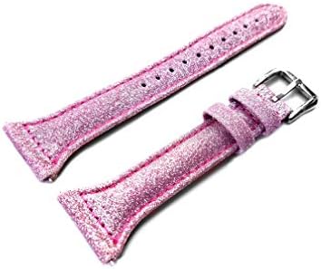 Nickston Pink Scramling Glitter Slim Bend kompatibilan je s Huawei Watch GT 2 i GT 46mm SmartWatch elegantna mekana kožna narukvica za kaiš B22