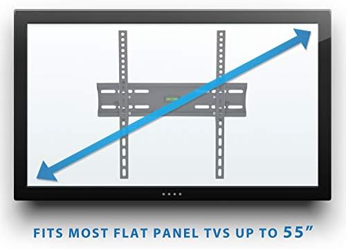 Mount-It! SILT TV Zidni nosač gore do Vese 400x400 | Držač za ugradnju niskog profila kompatibilan