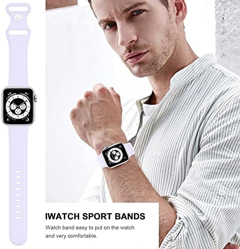 KINGOFKINGS Sport Watch Bands kompatibilan sa Apple Watch Band 45mm 44mm 42mm 41mm 40mm 38mm za žene Muškarci, Mekani silikonski zamjenski remen za ručni pojas za IWatch serija 8 7 6 5 4 3 2 1 SE