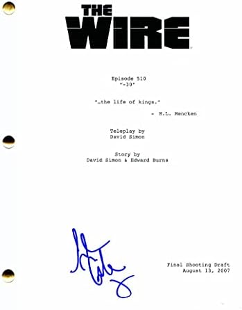 Aidan Gillen potpisao je autografa žice pune epizodne skripte - Tommy Carcetti - Littlefinger Igra prijesto mesta, tamni vitez izlazi, labirint trkač, plava knjiga