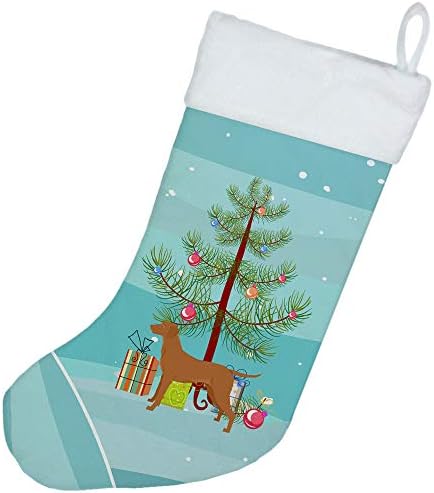 Caroline's bysures CK3568CS Vizsla Christmas Božićne čarape, Kamin Viseći čarape Božićna sezona Dekor Party Decor Obiteljski odmor,