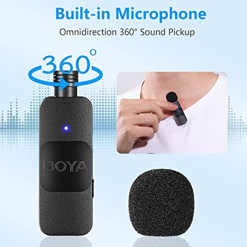 BOYA Wireless Lavalier Mikrofon za iPhone iPad Plug Play Clip na Mic poništavanje buke Omnidirectional Mini
