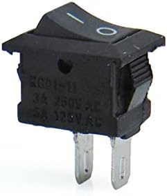 Preklopni prekidač 5 / 10kom serija Crnog dugmeta Mini prekidača 6A 250V KCD1 2pin preklopni prekidač