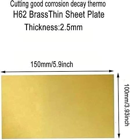 Mesing ploča bakar lim folija H62 mesing Metal tanka folija ploča Roll metalni stalak CNC okvir Debljina modela 2. 5Mm 1kom mesing ploča metalna bakrena ploča