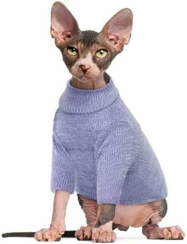 Bonaweite Sphynx odjeća za mačke, džemperi za mačke samo za mačke, džemperi za mačke Sfinge sa Dolčevicom,