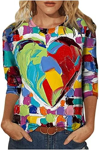 Majice za teen djevojke Žene Smiješne grafike Odštampeni Ležerne prilike kratki pulover s dugim rukavima Klasične osnovne majice Tunic