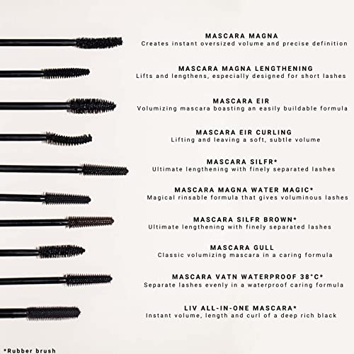 IDUN Minerals - Nude Smokey eye makeup Set - Crna magna maskara za produžavanje, crna kremasta olovka