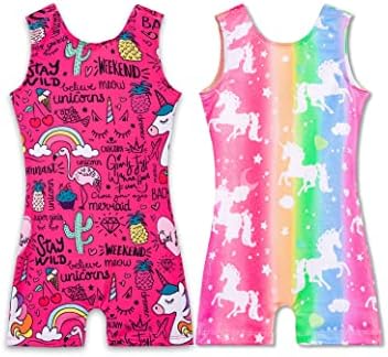 rainbowsnow paket Hotpink jednorog gimnastičkih trikoa za djevojčice mala djeca Gym Biketard