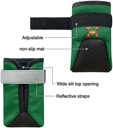 DDFS čizme za pse i štitili šape za lizanje, ptiji plijeni nepunični šap zaštitni sa reflektirajućim trakama Božićne