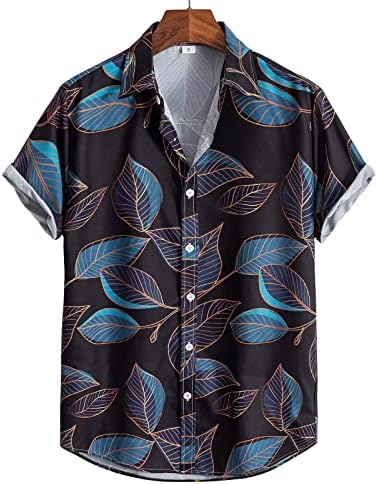 Bmisegm ljetne plivačke košulje za muškarce povremeni muški labavi rever Print boja kratka manžetna s dugmetom Shirt pijesak plaža kratki rukav