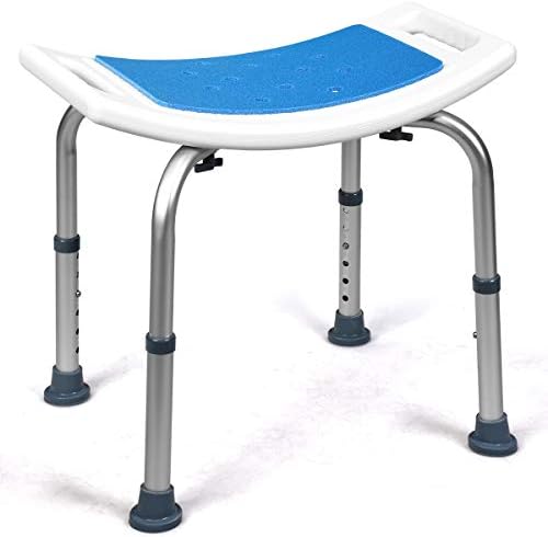 Giantex klupa za tuširanje Podesiva lagana tuš stolica sa podstavljenim sjedištem & ugrađena
