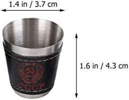 Mjerna čaša za Yardwe staklo 8kom čašice od nehrđajućeg čelika, metalne čašice sa torbicom za nošenje na otvorenom šalice za piće za vodu za kampiranje vina