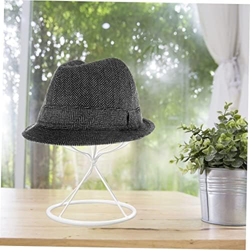 jojofuny 1kom stalak za šešire od kovanog gvožđa bijele perike za žene stoni držač žice držači šešira za pranje