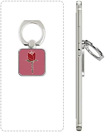 Crveni karanfil Cvjetni uzorak kvadratni nosač zvona za držač za držač za prsten za mobitel Univerzalni poklon podrške
