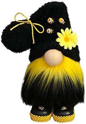 Comior 1/2 kom. Bee festival Gnome Plišanička igračka sa pčelinjem i cvijećem Dorm Bumble World Bee Dan Dwarf Lutka prugasti uzorak nogu patuljaka lutka medeni pčelinji poklon za kućne crtane poklon ukras ukras