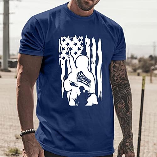Ljetna muška košulja muška proljeće i ljeto Dan nezavisnosti Proslava Casual Vintage uznemireni paket majica