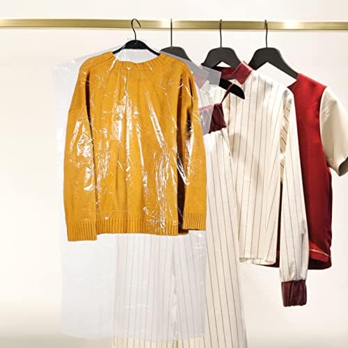 Zerodeko 60pcs Clear Garment Torbe, plastične odjeće Cover torbe prašine & amp; odjeća torbe hemijsko čišćenje