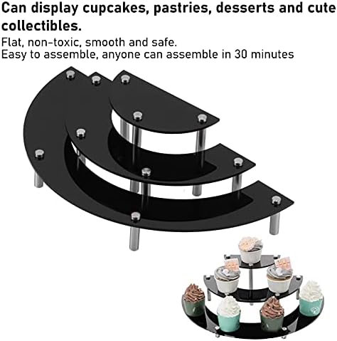 Akrilni stalak za torte kozmetički stalak za deserte za dekoraciju zabave ravna površina stabilna i