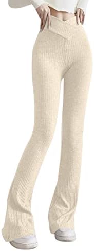 Elastične pantalone za struk za žene 2022 zimske elegantne vruće pletene Casual pantalone sa šiljkom visokog struka Retro ženske čvrste