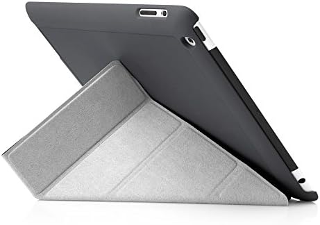 Pipetto origami iPad Case 2/3/4 Generacija sa 5 u 1 postolju i automatsko spavanje / Funkcija buđenja siva