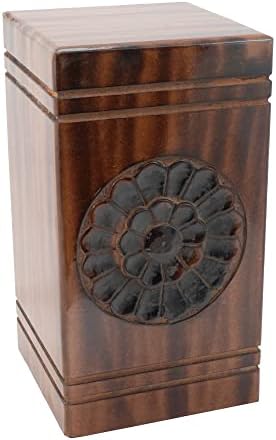 Urne za ljudski AHSES 11x6 - inča ugravirano veliko drveno kutija, čuva kutije za muškarce za žene