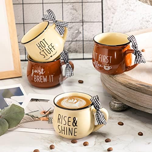 Patelai Espresso Cup, 5 unces Mini set za kavu, Božićni poklon za žene Mom Coffee Lover Farmhouse