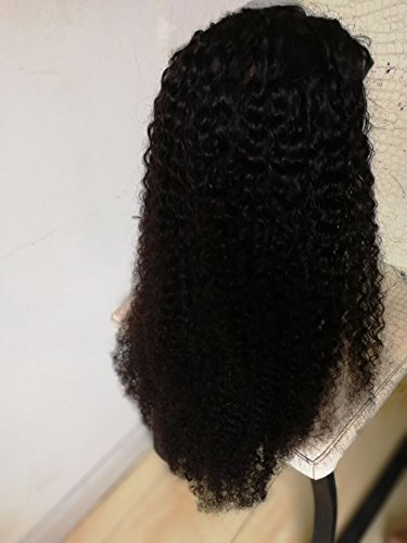 High-Quanlity Invisible Part Kinky Short Human Hair Lace Wigs African American Wigs 150% Density Real Ppilippines Virgin Remy Human Hair Afro Curly 16