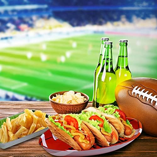 Cunhill Football Party Tradi američke fudbalske ladice za višekratnu hranu za višekratnu hranu Nogometnu snack ladicu Desert Placer za nogometnu zabavu Dečiji decoracija rođendana