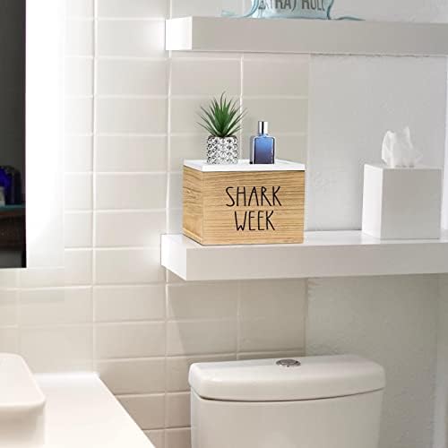 Diskretan držač tampona za kupaonicu sa poklopcem za vanitet, tampon od drveta za pult, ukrasni kupatilo