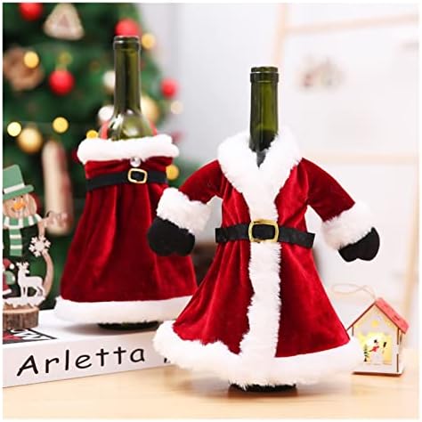 Pifude božićni ukrasi boce boce boce za vino Početna Santa Wine boce sa snjegovinom poklon držač Božićne novogodišnje