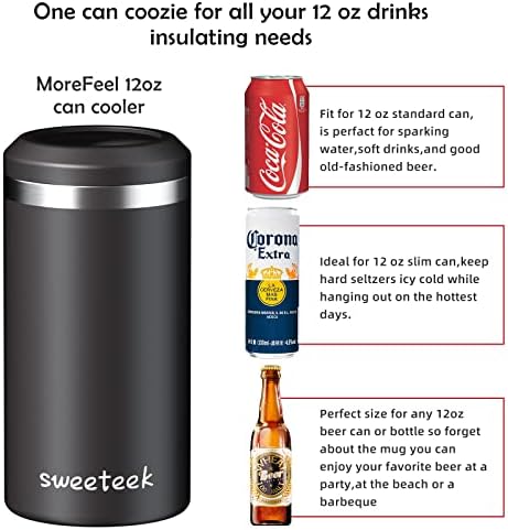 Sweeteek 4 u 1 can Cooler,12oz vakuumski izolovani držač za piće od nerđajućeg čelika, flaša piva, izolator