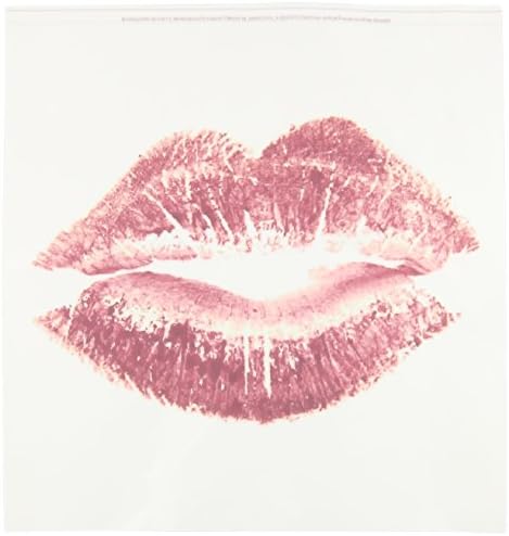 3Droza HT_157413_3 crvena usne. Kiss Mark-Iron na papiru za prijenos topline za bijeli materijal, 10 za 10 inča