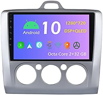 9 Android 10.0 Auto Radio Stereo Fit Za Ford Focus 2 MK2 2004~2011 Manual AC Head Unit GPS Navigation Carplay 4G WiFi Bluetooth