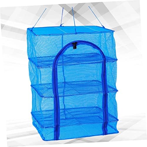 BESPORTBLE sklopive mrežaste torbe sa zatvaračem za ribu sklopivi stalak za odjeću za meso dehidrator za sušenje