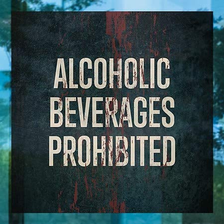 CGSignLab / alkoholna pića zabranjena-Ghost Aged rđa& 34; Clear Window Cling | 16 x16& 34;