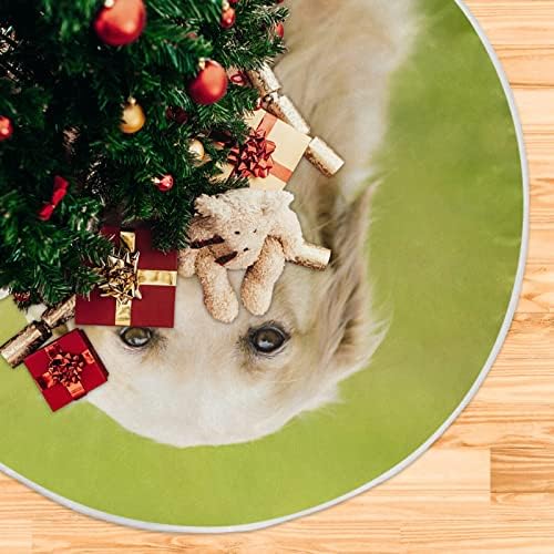 Oarencol Cute Dog Golden Retriever Božićna suknja 36 inčni Xmas Holiday Party Tree Detaos