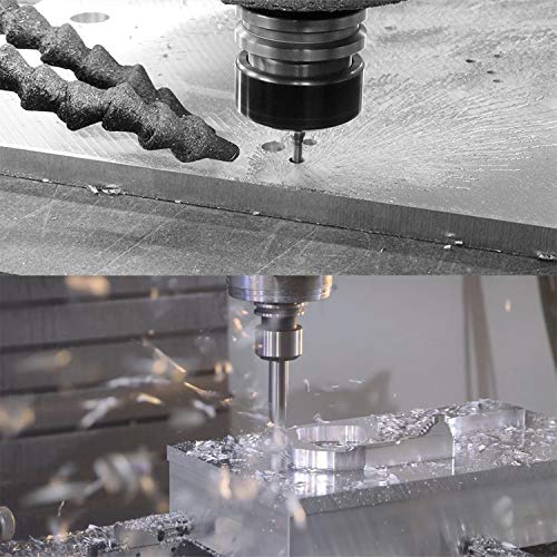SpeTool 5Pcs Carbide CNC krajnji mlinovi za obradu aluminijuma 2 Flaute Upcut bitovi rutera 1/4 inča drška 2-1/2 inča ukupna dužina