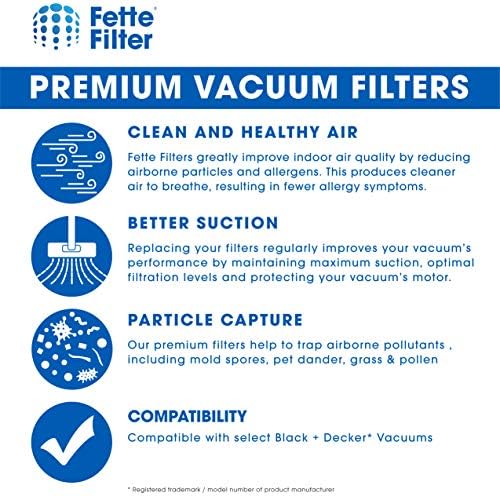 Fette Filter-vakuumski Filter kompatibilan sa Black and Decker Flex Vac FHV1200. Uporedite sa dijelom # FVF100-pakovanje od 4 komada