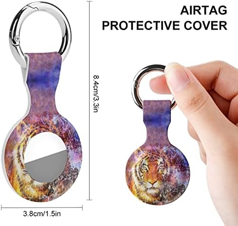 Tiger in space Cover zaštitna futrola kompatibilna za AirTag držač lokatora protiv gubitka za ovratnik za prtljag novčanika Cat Dog Pets