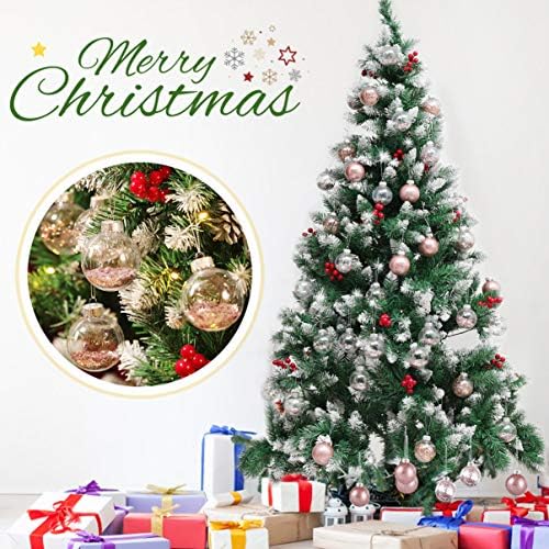 TomaiBaby 36kom Božić Ball ukrasi božićno drvo Plastic Glitter Privjesci za odmor Vjenčanje Party ukras