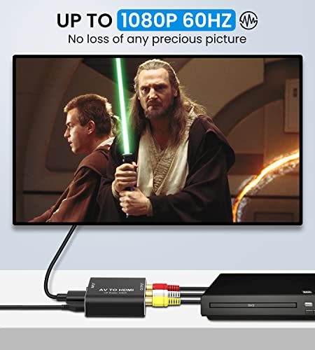 RCA do HDMI, AV do HDMI Converter, mini RCA Composite CVBS video audio adapter za TV / Xbox / PS3