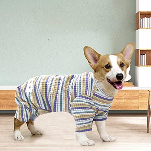 Yaodhaod pajamas kombinezon za male srednjeg pse Pamučni pleteni pleteni topli kaputi prozračne