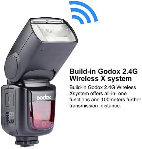 GODOX V860ii-c Kit E-TTL High-Speed Sync 1 / 8000s 2.4 G GN60 Li-ion baterija 1.5 s Recycle time Camera