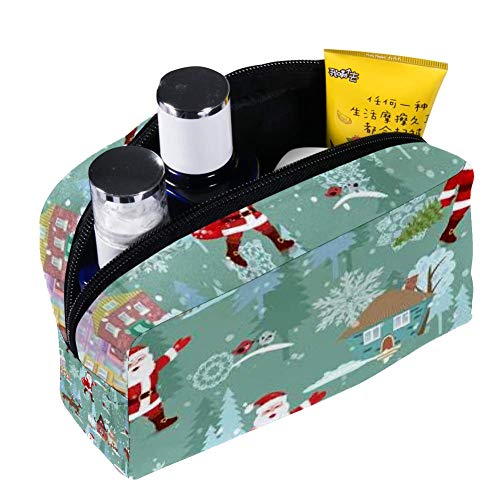 Božićni krajolik Santa Claus Hodanje sa vrećivim poklonima Izminjenje kozmetike torbe za torbu multifunkcijski