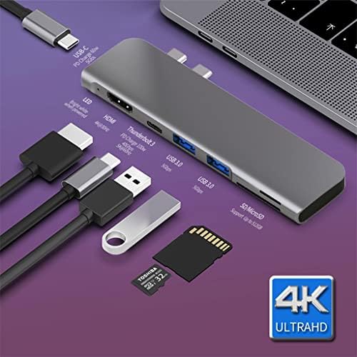 ZSEDP USB 3.1 Tip-C čvorište na Adapter 4K Thunderbolt 3 USB C čvorište sa čvorištem 3.0 TF SD čitač