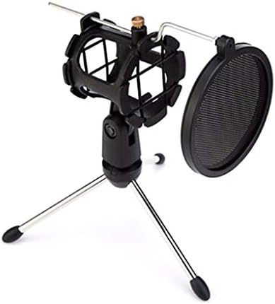 LMMDDP stalak za stativ za mikrofon sklopivi nosač za stoni mikrofon sa kopčom za držač mikrofona i amortizerom